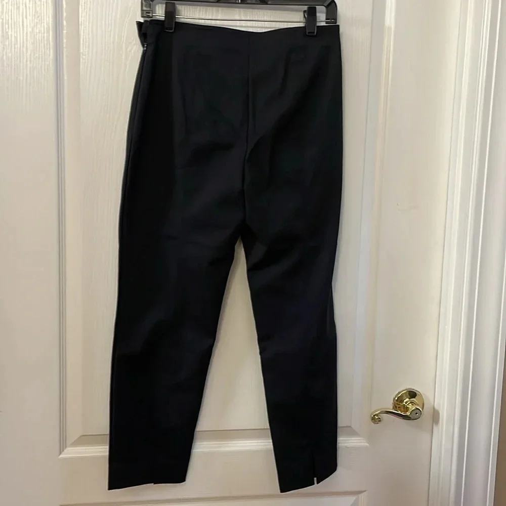 St. John Black Straight Leg Pants Size 4 - Picture 3 of 7